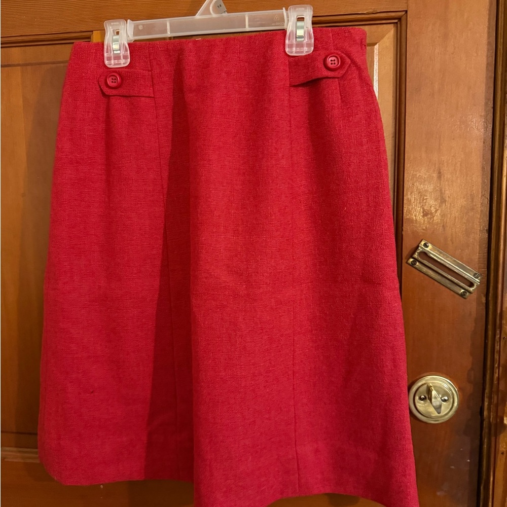 Chic Red A-Line Women's Skirt